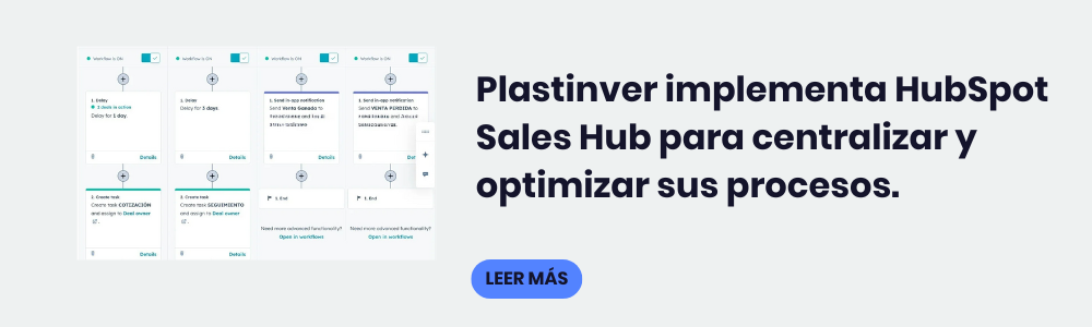 caso de exito proceso de ventas en hubspot para empresa manufacturera 