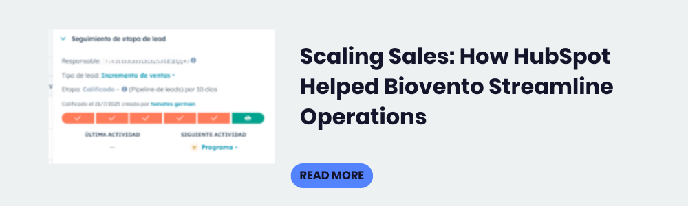 Hubspot Sales Hub for agri business