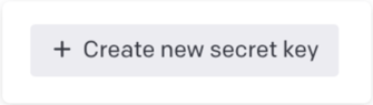 "Create new secret key" button - How to Install GPT for Sheets