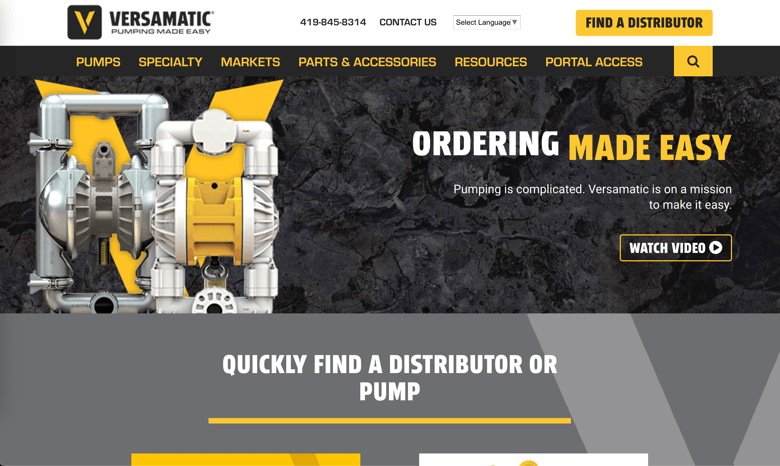 Sitio web de Versamatic