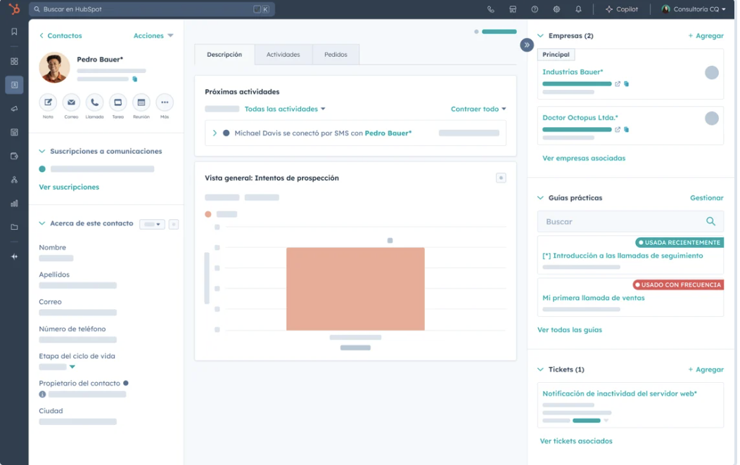 hubspot para empresas de construccion