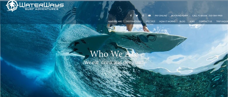 Waterways Travel página web
