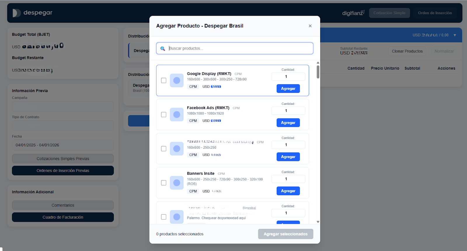 Product Configuration by Market - Quoting tool