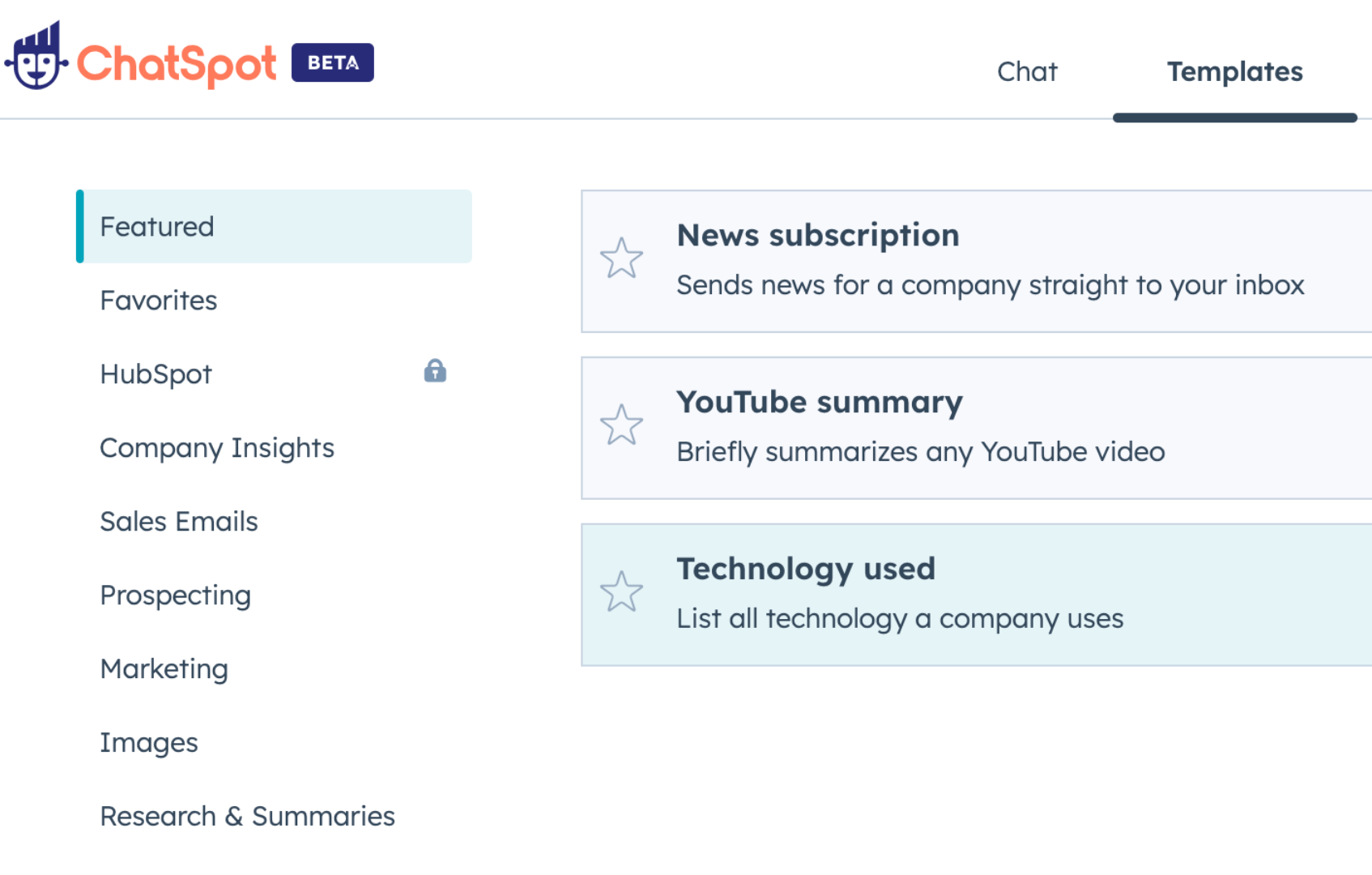 ChatSpot from HubSpot in use